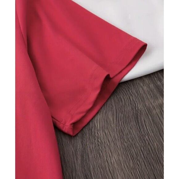 Women’s Whimsical Red Christmas Tree Shirt‎ Whoville Grinch Tree Size Medium NEW - Picture 3 of 7